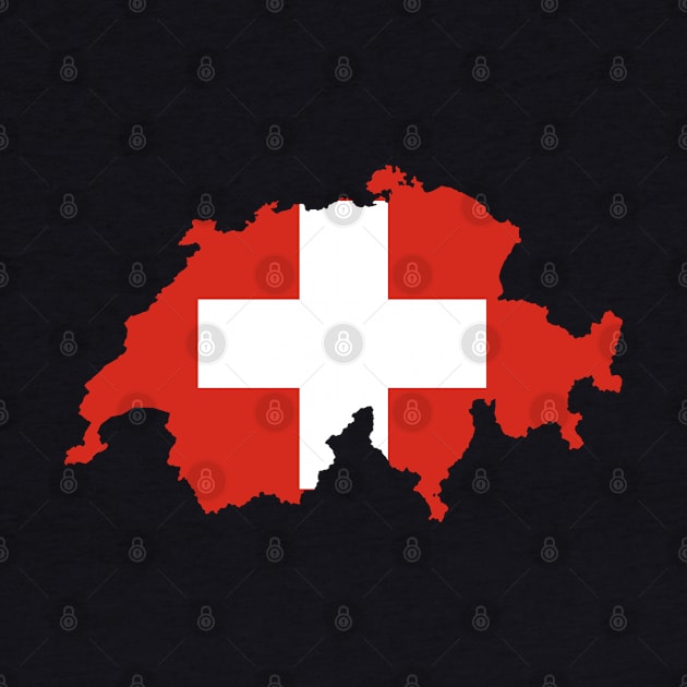 Switzerland Flag Map by Historia